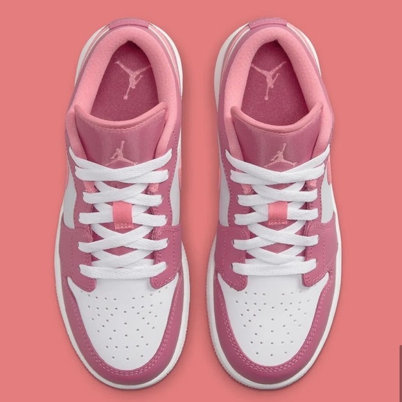Air Jordan 1 low gs desert berry coral chalk white 553560-616 size 5y